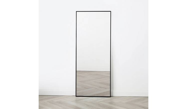 HomeGardenDirect Anax Full‑Length Framed Mirror 160 x 65cm – Black