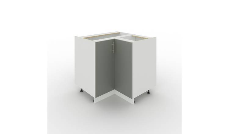 JD Greta 900mm Adjustable Leg Base Corner Cabinet with 2 Doors - Grey Matt
