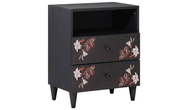 Walplus Solid Wood Bedside Unit - Multicoloured - 50 x 33 x 60 cm