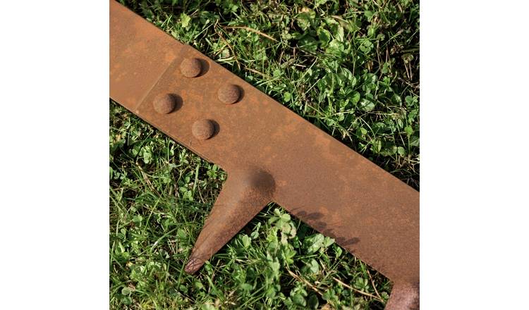 Primrose Corten Steel Modular Straight Edging 5m Pieces - 6.5cm