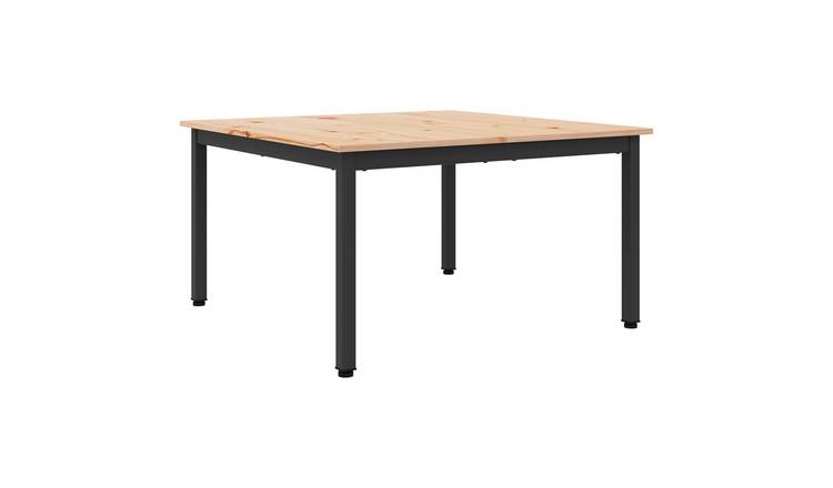 Walplus Solid Pine Wood Coffee Table - Natural - 80 x 80 x 45 cm