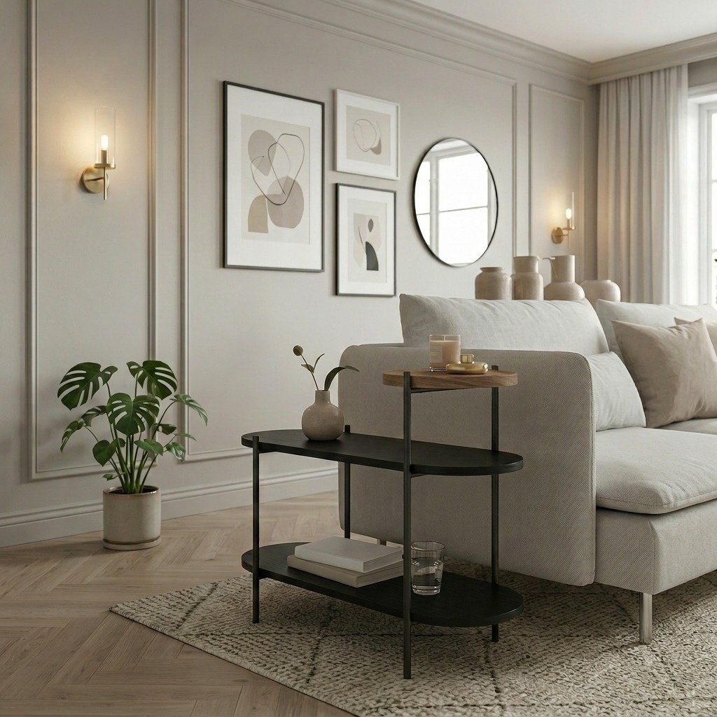 Decortie Somo 3 Tier Side Table - Black Wood Effect - Image 3