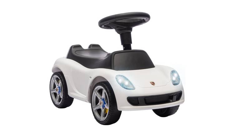AIYAPLAY Porsche Licensed 18-36 Months Headlights Ride on Car – White