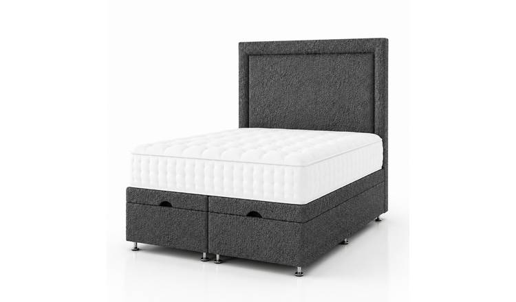 Comfy Deluxe Milan 4ft6 Double  Ottoman End Lift  Bed Set - Grey