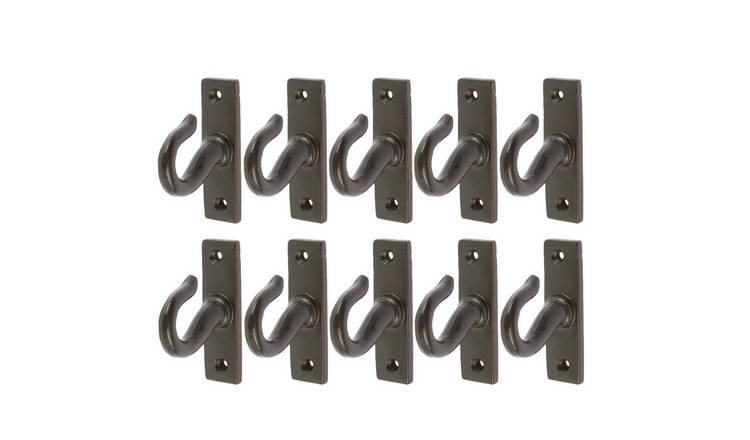 Hammer & Tongs Hanging Hook - Black - Pack of 10