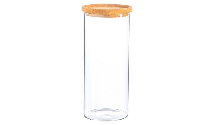 Argon Tableware Glass Storage Jar with Cork Lid