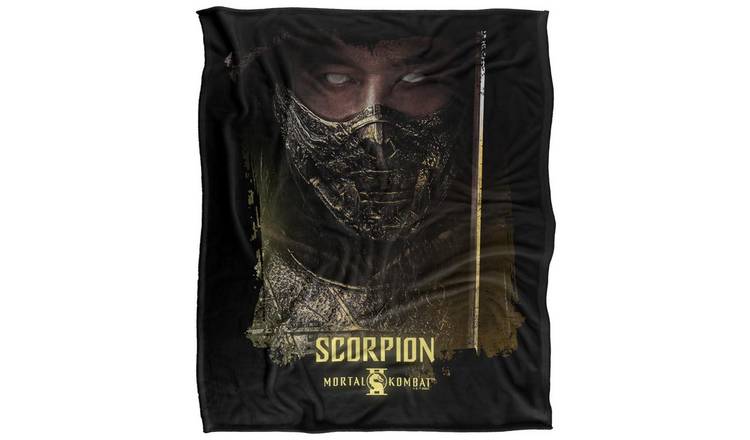 Mortal Kombat Scorpion Portrait Black Blanket - 147cm x 91cm