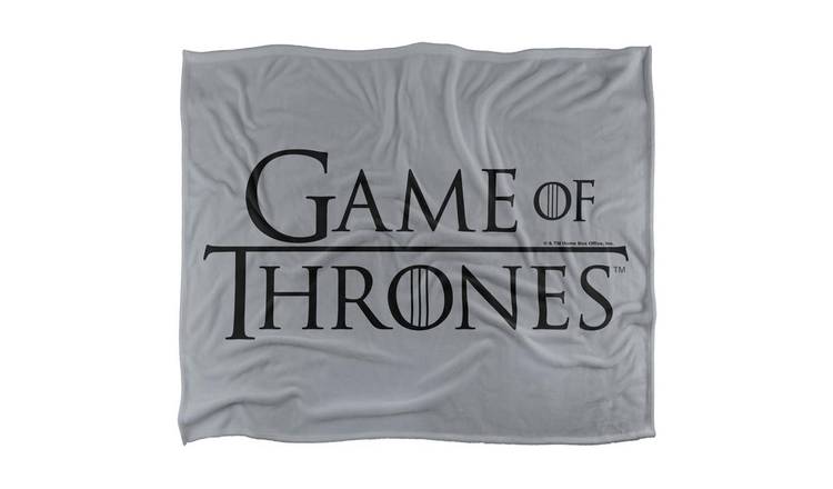 Game Of Thrones Logo Soft Touch Black & Grey Blanket - 152cm x 127cm