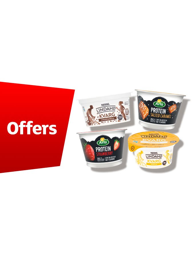 4 for £3 Protein Yoghurts.