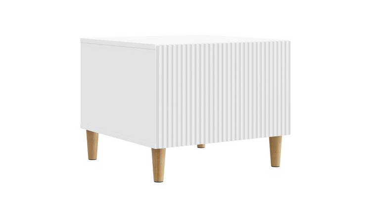 Walplus Modern Design Engineered Wood Coffee Table - White - 49 x 50 x 40 cm