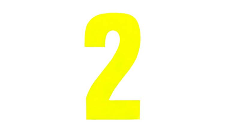 Securit No 2 Hi-Vis Bin Number - Yellow