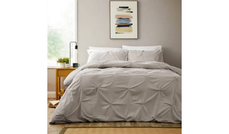 New Edge Blinds Pintuck Natural Duvet Set - Single