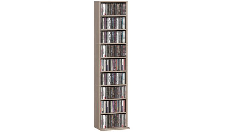 HOMCOM 9 Tier Adjustable Shelf - Natural Wood