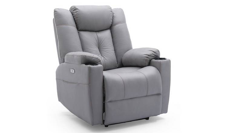 Furniture Online Afton Electric Tech Fabric Electric Recliner Chair - Grey