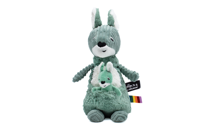 Les Deglingos Allezou the Kangaroo Mum and Baby - Green