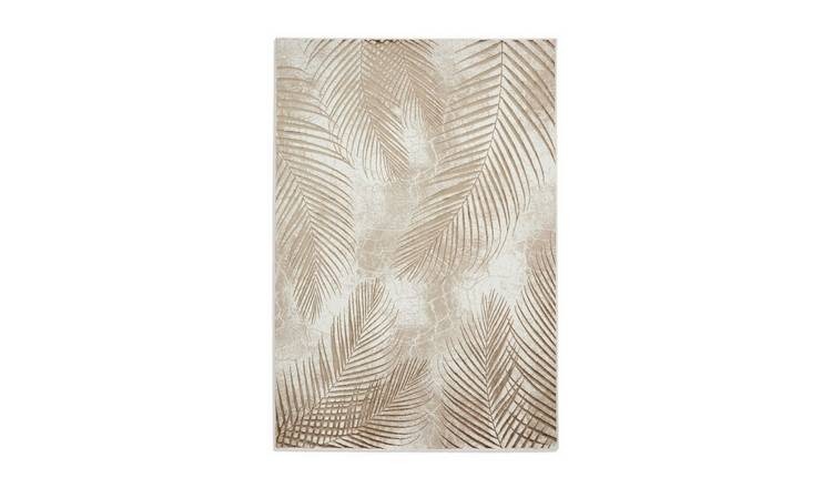 Mega Flooring Beige Modern Nature Print Rug - 160 x 230cm