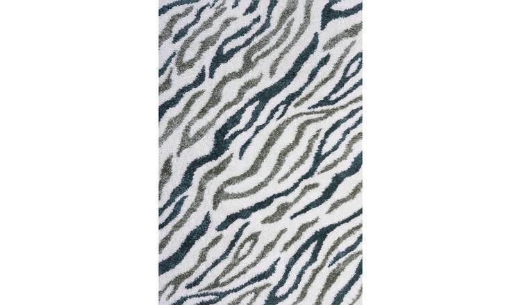 The Rugs Green Moodi Abstract Shaggy Rug - 160 x 230cm