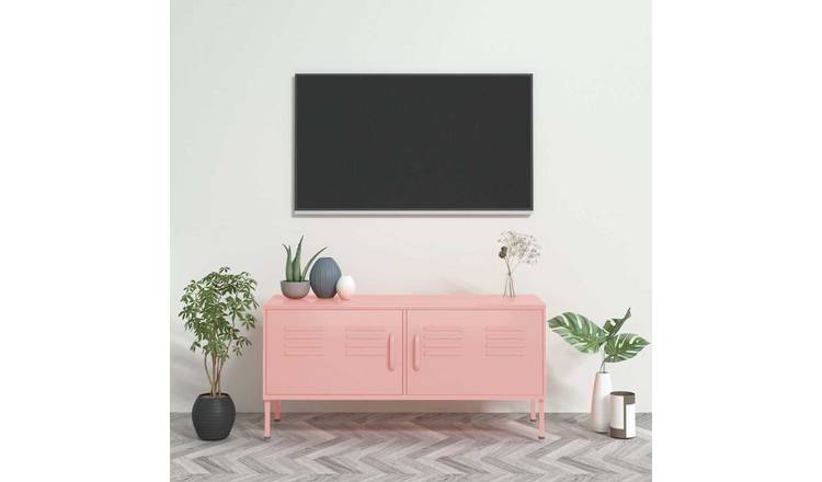 Walplus Steel 2 Doors TV Cabinet - Pink - 105 x 35 x 50 cm