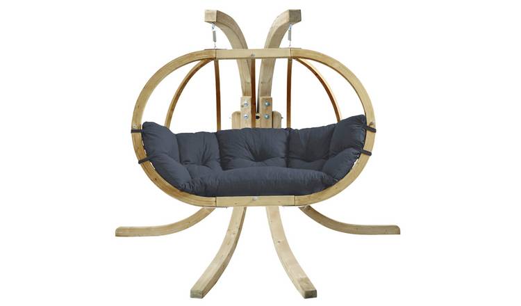 Amazonas Globo Royal Double Seater Hanging Chair Set - Anthracite