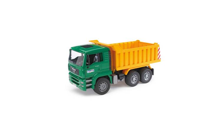 Bruder MAN TGA Tip Up Truck Childrens Toy Model - Green Yellow - 1:16