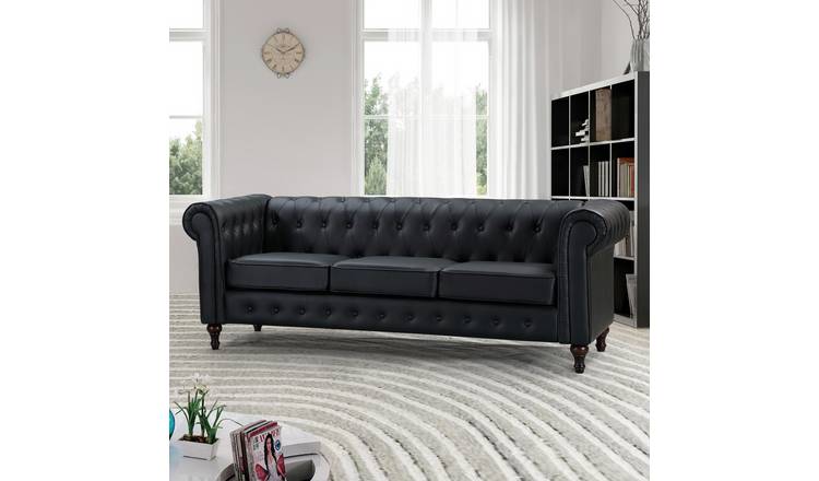 Artemis Home Richland 3 Seat Sofa - Black