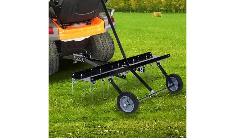 Walplus Steel Scarifier for Ride-on Mower - Black - 102 x 85 x 37 cm