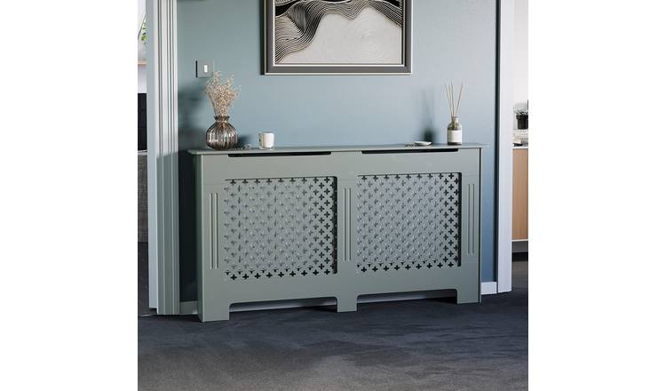 Vida Designs Oxford Large Radiator Cover - Olive Grey