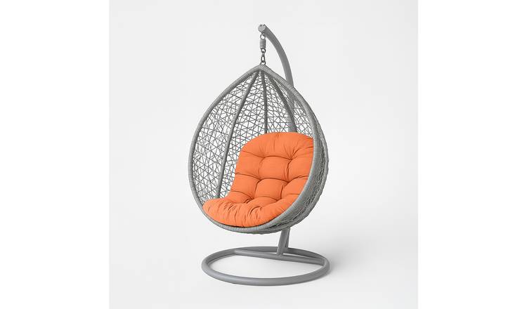Homescapes Cotton Hanging Egg Chair Cushion - Burnt Orange