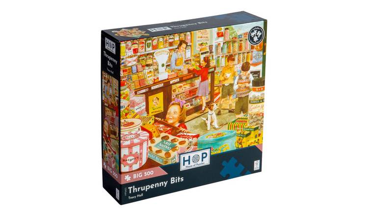 The House of Puzzles Thrupenny Bits BIG 500 Piece Jigsaw Puzzle