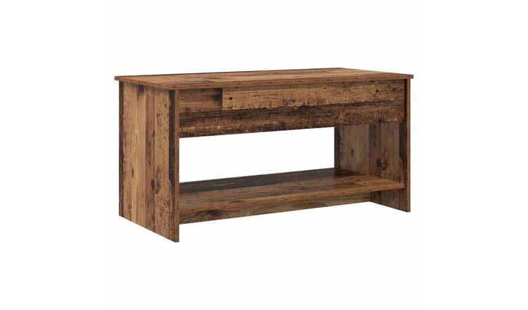 Walplus Coffee Table - Dark Wood - 80 x 50 x 41.5 cm