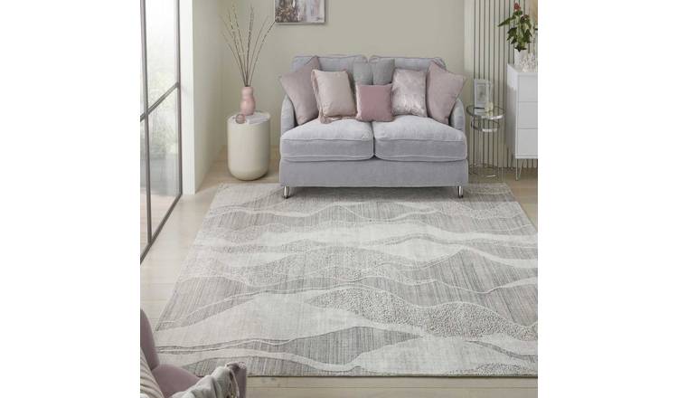 Mega Flooring Grey Modern Abstract Rug - 170 x 240cm