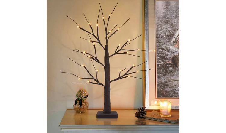 Energy Light Bulbs Warm White Birch Tree LED Table Decoration - Brown