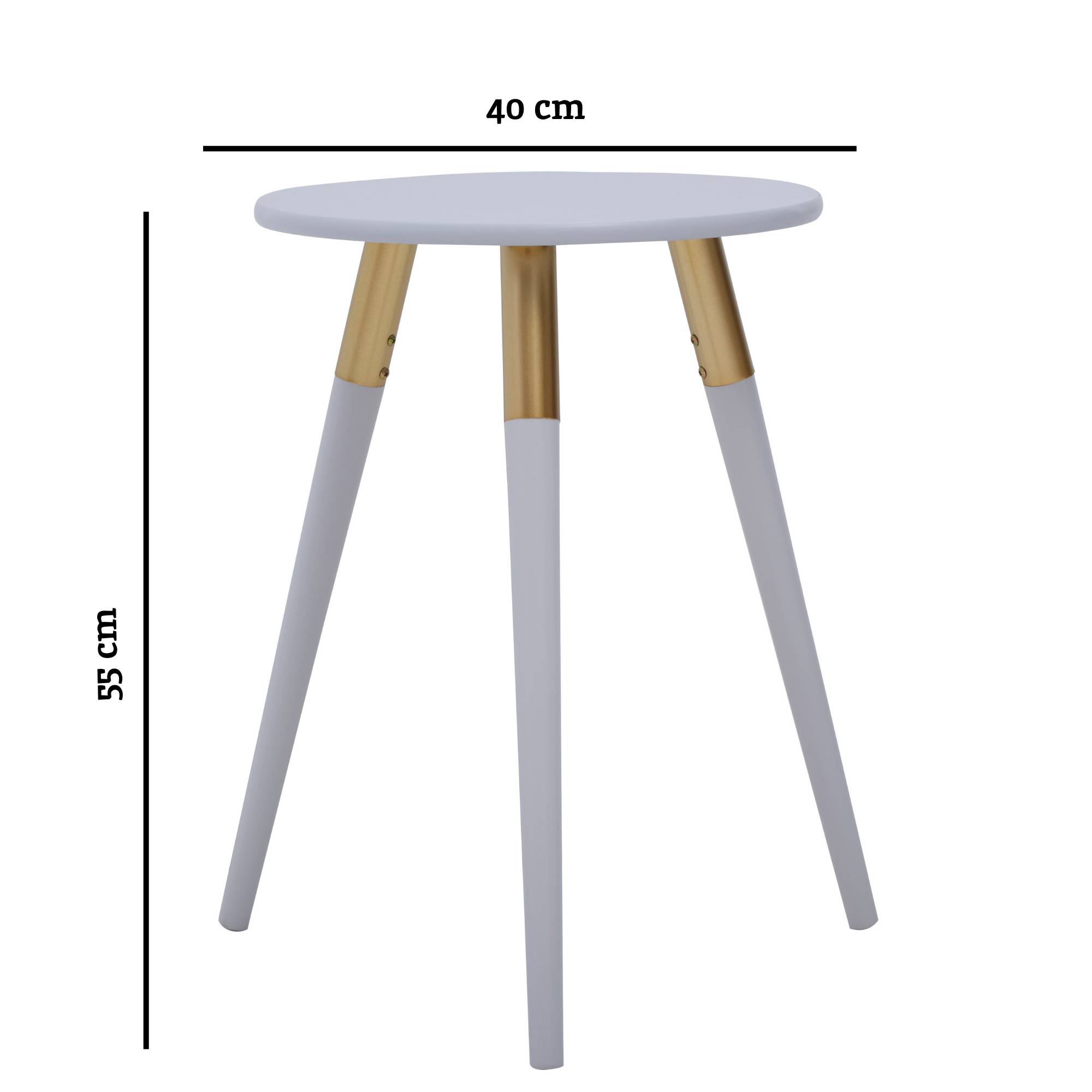Orsina Nostra Round Rubberwood Side Table – Grey - Image 5