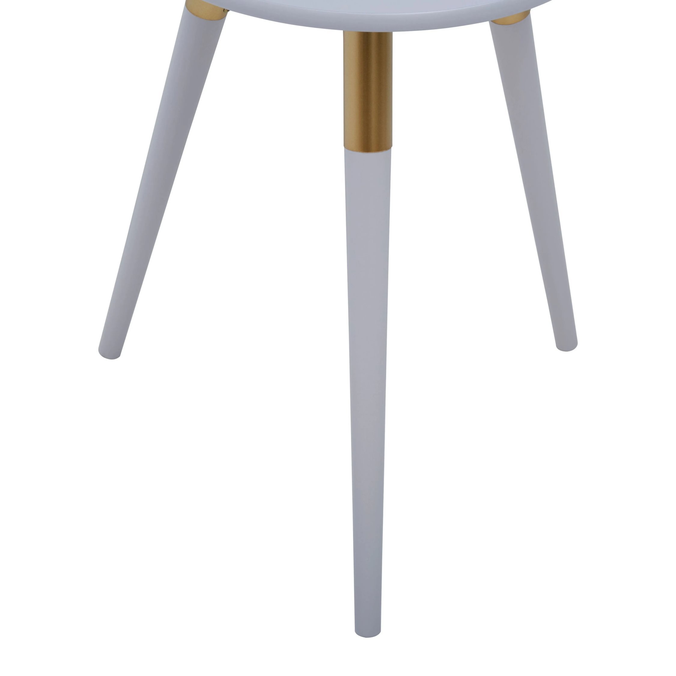 Orsina Nostra Round Rubberwood Side Table – Grey - Image 2