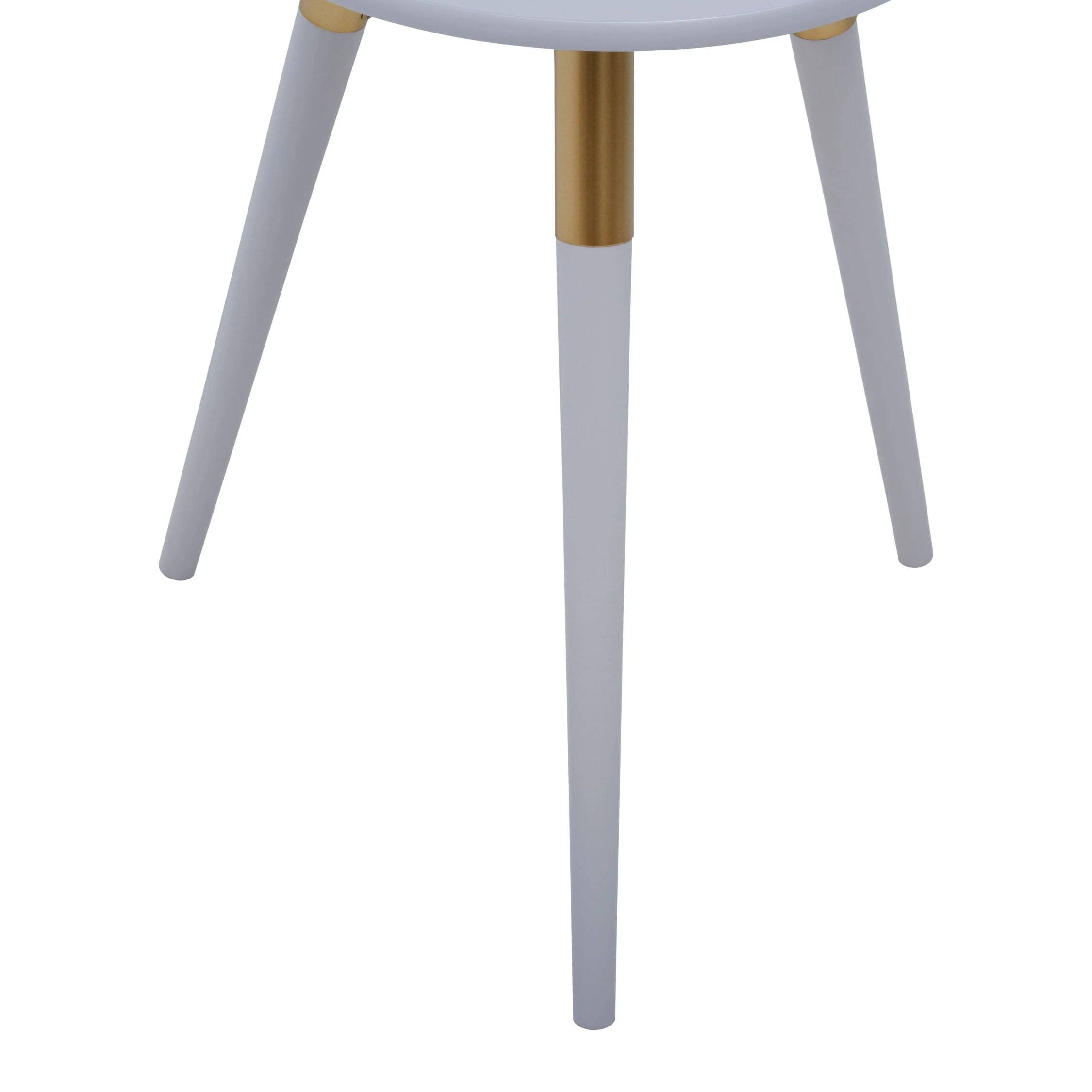Orsina Nostra Round Rubberwood Side Table – Grey - Image 2