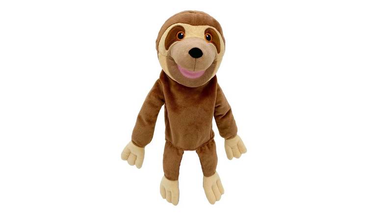 Fiesta Crafts Moving Mouth Sloth Hand Puppet - 18 Months +
