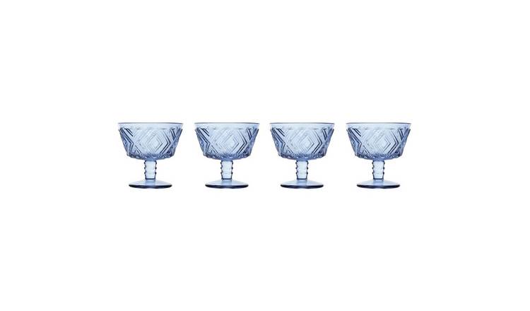 Orsina Juno Set of 4 Dessert Dishes - Blue