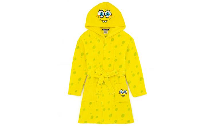SpongeBob SquarePants Kids Unisex Bathrobe 13-14 Years - Yellow