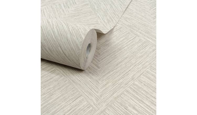 Grandeco Boutique Loni Geometric Weave Luxury Embossed Wallpaper - Marl Grey