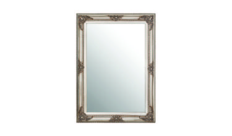 Orsina Brussels Baroque Rectangular Wall Mirror - Grey