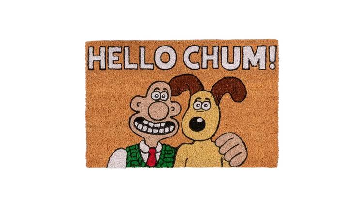 Wallace and Gromit Hello Chum! Door Mat - Brown