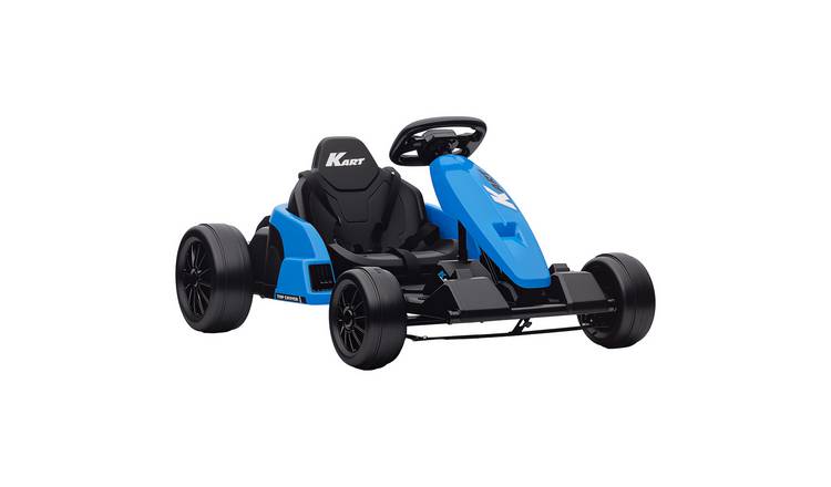 AIYAPLAY 24V 6 to 12 Years Drift Mode Adjustable Seat Electric Go Kart – Blue
