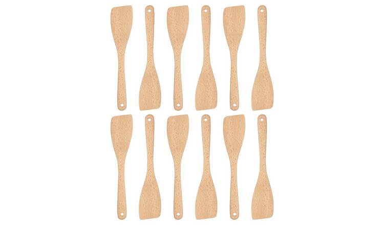 Argon Tableware Wooden Spatulas - Pack of 12