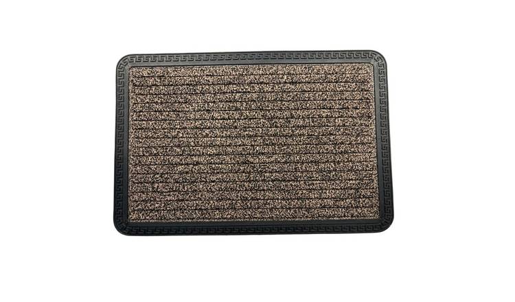 Ark Mat Brown 5mm Heavy Duty Washable Rubber Backed Door Mat - 40 x 60cm