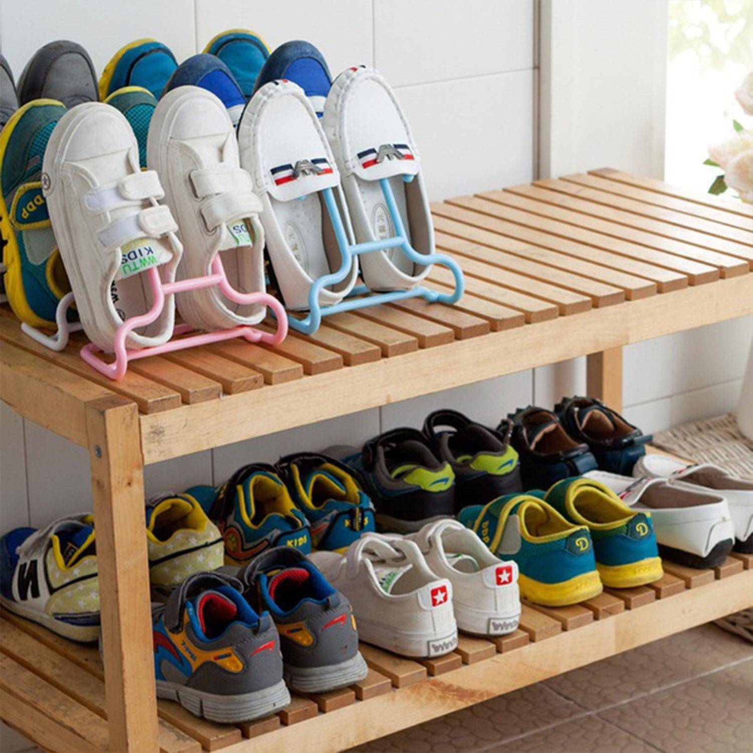 Haven Space Saving Shoe Holder Organiser For Wardrobe Storage - Assorted Colour - Image 2