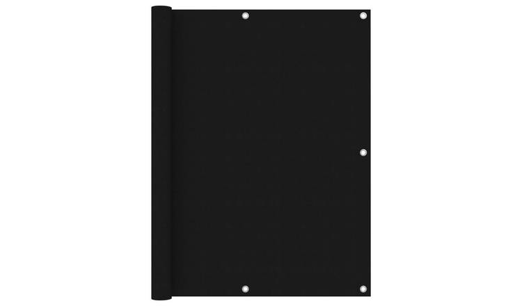 Walplus Polyester Oxford Balcony Screen - Black - 120 x 300 cm