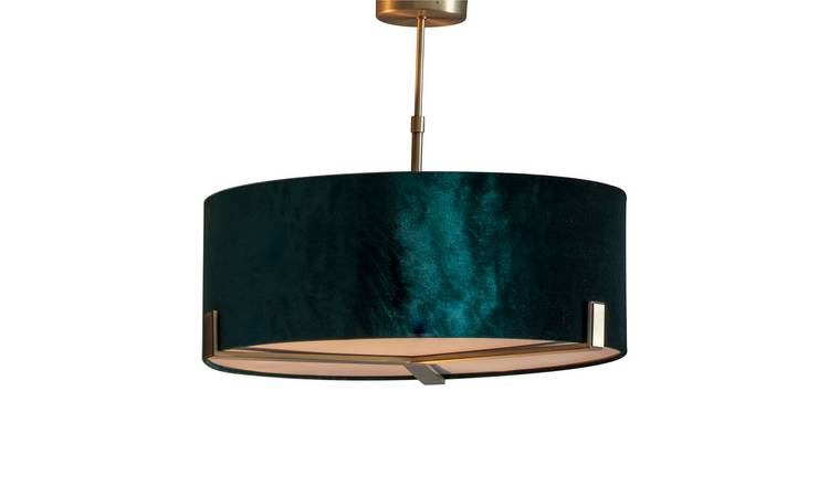 Loops Direct 56cm LED Ceiling Pendant Light - Matt Antique Brass