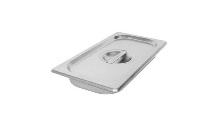 Argon Tableware Steel Gastronorm Container with Lid 1/3 - 1.5L