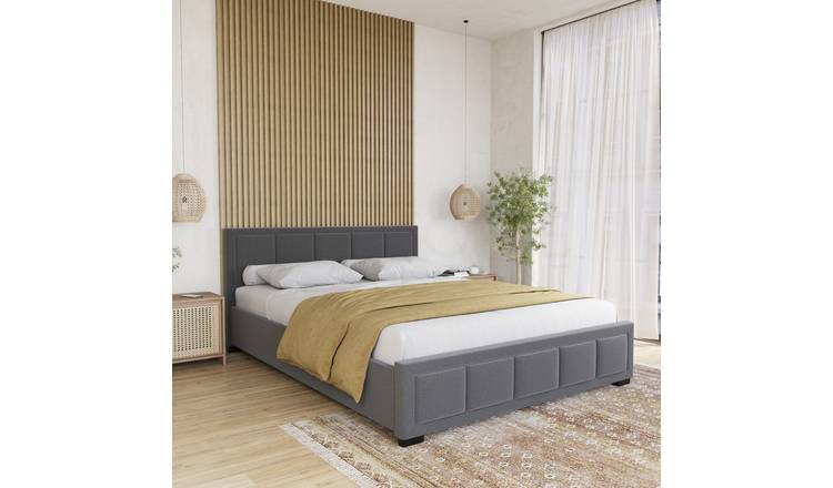 Vida Designs Vanita King Fabric Bed - Dark Grey