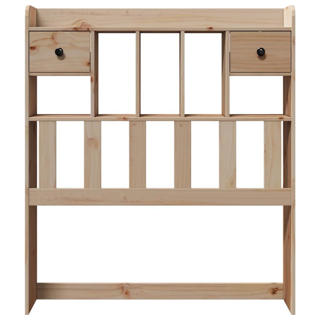 Walplus Pine Wood Headboard with Storage - Brown - 96 x 23 x 110 cm - Image 3
